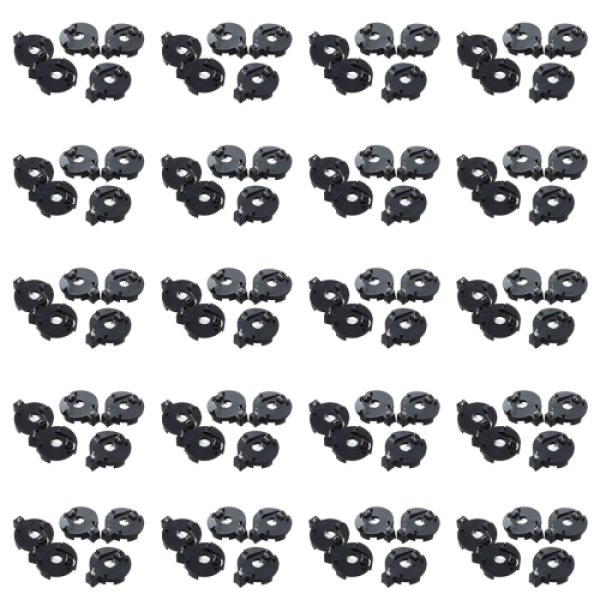 CR2016 2025 2032 Coin Cell Button Battery Holder Socket Black 5 Pcs